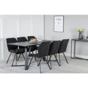 Venture Design Jedilna miza 180x75x90 cm črna