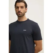 Kratka majica Boss Green moška, mornarsko modra barva, 50506373