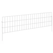 Vidaxl Ograja za vrt z žeblji 12 szt. 115 x 30 cm Mesh Pocinkano jeklo