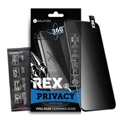 Sturdo REX zaščitno steklo za iPhone 18 Pro, zasebnost 360, lepljenje po celotni površini
