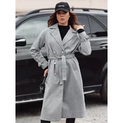 Płaszcz damski oversize CAMELLYN długi szary Dstreet