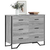 vidaXL Predalnik siva sonoma 91x35,5x74,5 cm inženirski les