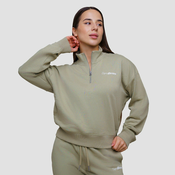 GymBeam Ženski pulover Agile 1/2 Zip Sage