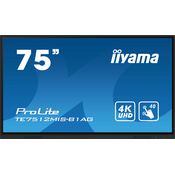 iiyama ProLite TE7512MIS-B1AG 75 Class (74.5 viewable) LED-backlit LCD display - 4K - for digital signage / interactive communication
