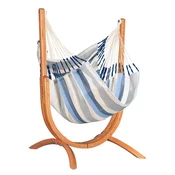 La Siesta Udine - Komplet Viseči Stol Outdoor SeaSalt Comfort in Leseno Stojalo