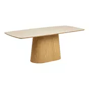 Miza Brea 269 (Hrast + Svetla Travertine) Hrast, 76x90x200cm, Keramika, MDF plošča