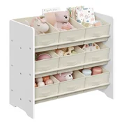 Songmics Polica za shranjevanje igrač 29.5x62.5x60 cm bela