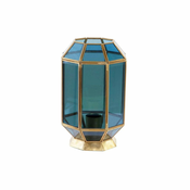 Stolna svjetiljka DKD Home Decor Kristal Plava zlatan 220 V Mesing 50 W moderan (18 x 19 x 29 cm)