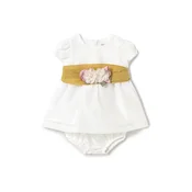 Mayoral Elegantna obleka 1860 Bela Regular Fit