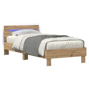 Vidaxl Konstrukcija postelje Artisan hrast 80 x 200 cm Inženirski les