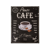 Metalni ukrasni znak 25x33 cm Pause Café – Antic Line