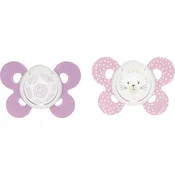 CHICCO duda Physio Comfort silikonska punčka - mačka/pike 2 kos, 6-16 m