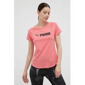 PUMA Tehnička sportska majica, prljavo roza / crna