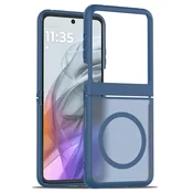 GS Ovitek Dim za Motorola Razr 70/60/50 5G, Skin Touch, za MagSafe, moder
