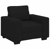 Vidaxl Kavč s foteljem črne barve 100x77x82 cm blago
