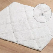 shumee Mehka, elegantna bombažna kopalniška preproga s kristali 60X90CM bela