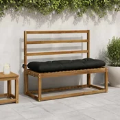 vidaXL Blazina za klop VIANEN 100% poliester Črna 100 x 40 x 12 cm