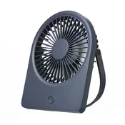 Premium prenosni ventilator Techsuit Mini Fan izjemno majhen in s priročnim stojalom - moder