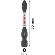 Nastavek PRO Phillips Impact, PH2, 55 mm, 15 kosov