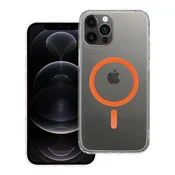 OEM Ovitek za iPhone 12 PRO MAX Drop Glue Colorful Ring Mag Cover, združljiv z MagSafe, oranžen