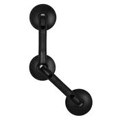 Ročaj HANDICAP, odstranljiv z nastavljivim kotom, črna mat barva - Črna - 595x125x70 mm - Ridder - 24 - Plastika - Ročaj za prijemanje - Krožni - 595 - 125 - 70 - 120 - 14
