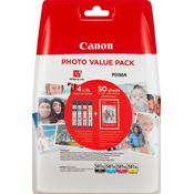 KOMPLET CANON CLI-581 CYAN XL, MAGENTA XL, RUMENA XL, ČRNA XL IN FOTO PAPIR PP-201 ZA TR7550 (2052C004AA) (137058)