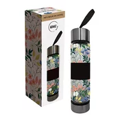 STEKLENA STEKLENIČKA, DODAN INFUSER ZA ZELIŠČA, MOTIV LIBERTY