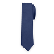 Moška ozka kravata temno modre barve z gladkim vzorcem 15918