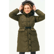Z6774 DEWBERRY WOMENS COAT-KHAKI