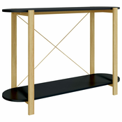 MAISON CHIC konzolna miza - miza ob steni Črna 110x38x75 cm inženirski les, (21786662)