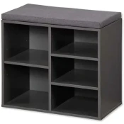 Mini cipelarnik sivi sa jastukom za sedenje 51.5x48x29,5 cm Kesper KSP15913 m