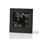 Nedis WEST404BK - Meteorološka stanica s LCD zaslonom 230V crna