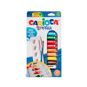 Carioca Tempera tube 10 ml + čopič - 12 kosov