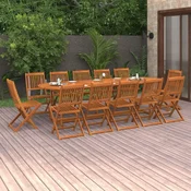 13-dijelni vrtni blagovaonski set 280x90x75 cm bagremovog drva