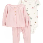Carters komplet 3/1 (g.deo,bodi,pant), devojc