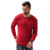 OMBRE Moški pulover RHYS rdeč MDN23792 XL