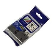 Fenix TZ-FX231 BEL trak - ČRN izpis (TZeS231), 12mm trak, dolžine 8m, laminated, z močnejšim lepilom za označevanje kablov