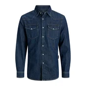JACK & JONES Srajca JJEWESTERN temno modra