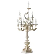 Casa Padrino luxury baroque table lamp white/beige A� 53 x H. 107 cm - Magnificent baroque style desk lamp - Luxury lamps in baroque style - Luxury quality - Made in Italy