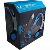 Gioteck TX-30 Megapack žične stereo slušalke modro-črne barve za PS4 & PS5 & Xbox One & Xbox Series