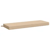 Vidaxl Blazina za klop SOEST 100% poliester Krem 120 x 40 x 8 cm