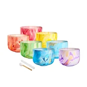 Kristalofon Sonic Energy Marble Crystal Singing Bowl Chakra set 7 kom. - Meinl