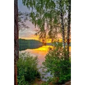 Norimpex - Puzzle Diamantna slika: Sončni zahod nad jezerom 30x40 cm - 1 - 39 kosov