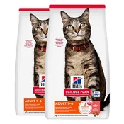Hills Science Plan suha hrana za odrasle mačke z lososom 2 x 10 kg