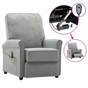 Elektricna masažna fotelja od tkanine svjetlosiva