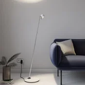 Top Light Puk Mini Floor Mini Enotna LED preproga/čista, bela - Dnevna soba/jedilnica - Dizajn - bela mat, krom, prozorna, satinirana - Kovina