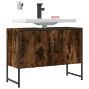 Vidaxl vidaXL Omarica za umivalnik dimljen hrast 80x33x60 cm