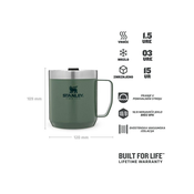Termo skodelica STANLEY Classic CAMP MUG - Hammertone Zelena