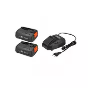 GARDENA GA 14907-20 Punjač za baterije i dve baterije 18V 2/5AH P4A SET
