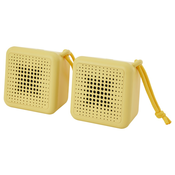 VAPPEBY Bluetooth zvucnici, žuta/set 2 kom. vodootporno